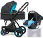 TXTC Reizen Systeem Zuigwagen Draagbare Kinderwagen 3 In 1 Lichtgewicht Paraplu Wandelwagen Baby Reizen Systeem Kinderwagen Voor Alle Stad Compact Kinderwagen Met Duurzame Bouw Opvouwbaar