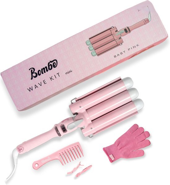 Bombé Waver - Wafeltang - Golvenkrultang - 25mm Baby Pink