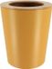 Tendance Badkamer prullenbak/afvalbak 103 series - oker geel - 5 liter - 20 x 25 cm - metaal/bamboe hout