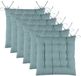 Stof Textile kussen DUO - 6x - jade groen - 38 x 38 x 3.5 cm