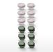 Fackelmann Lot de 12 Boîtes à Snacks Pliables en Silicone Blanc et Vert