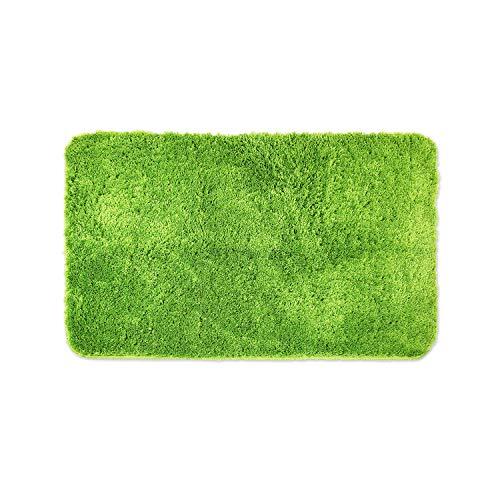 WohnDirect Badkamer Tapijt Groen – Badmat kan gecombineerd worden tot een set – Antislip & Maschinewasbaar – Toiletmat 60 x 100 cm