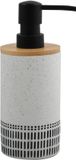 Spirella YUMA Zeepdispenser - Houtkleur/Wit/Zwart