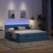 Maison Exclusive - Cadre de lit ottoman avec matelas bleu foncé, 160x200 cm, velours