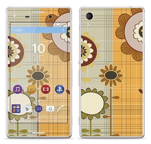 Royal Sticker RS.108287 Sticker voor Sony M4 Aqua Flowers with Two Plaids