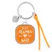 GRUSS & CO Hanger, 47475 sleutelhanger Mama Wereld, 7,5 cm, oranje, lengte