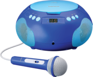 Lenco Portable Radio CD Player BT and Mic Boombox - Blue - 8711902080176