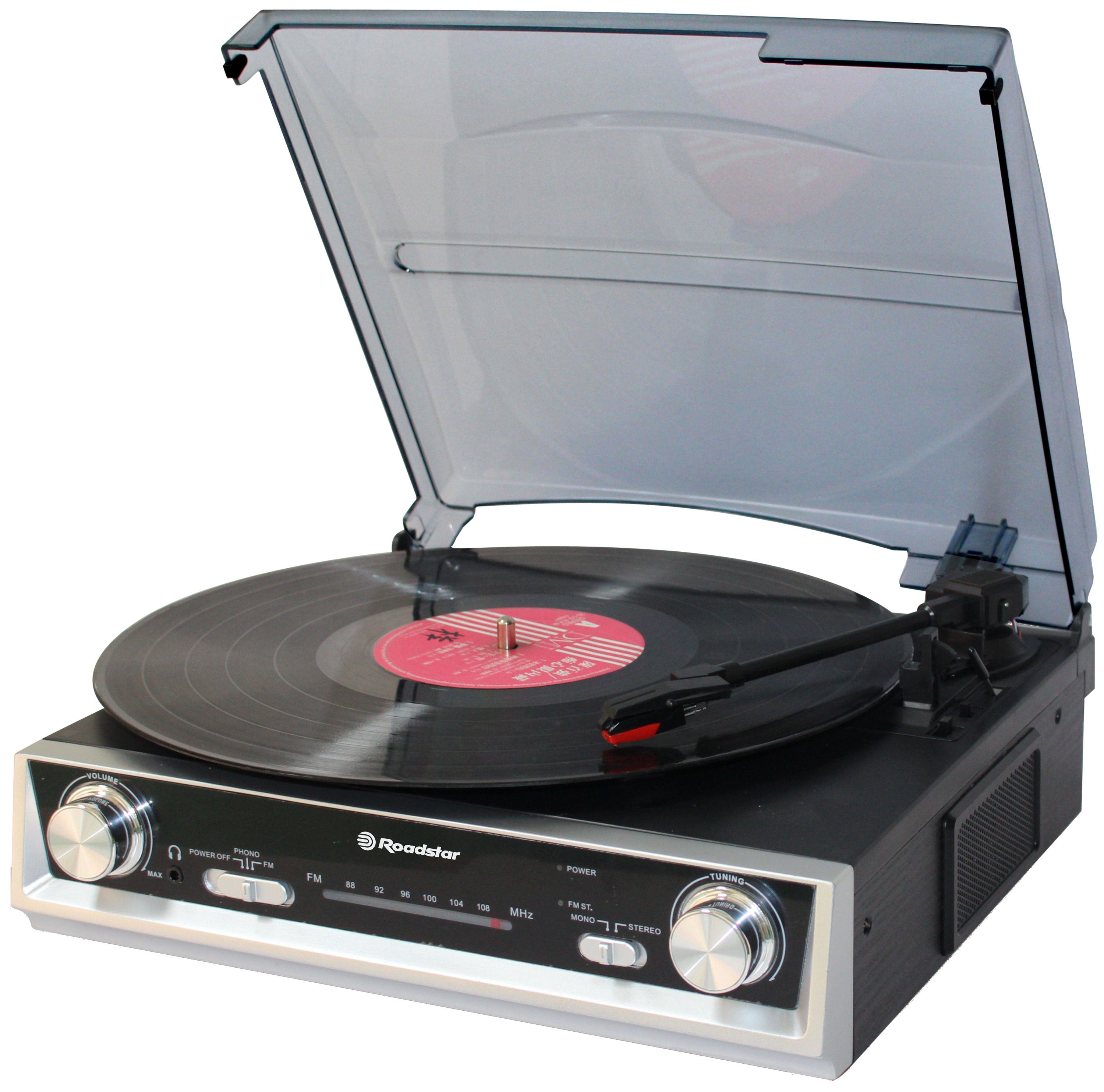 Roadstar TTR-8634 Retro Draaitafel - Zwart/Zilver