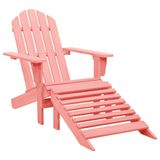 VidaXL Fauteuil Adirondack avec repose-pieds bois d'épicéa massif rose