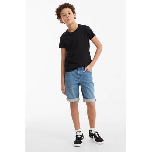 Anytime denim short blauw