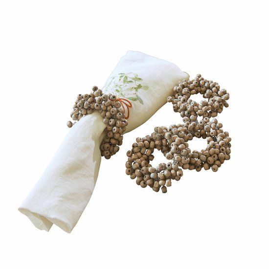 LOBERON Servetring set van 4 Costavio bruin