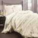 Lush Decor Belle 4-delige dekbedset, kingsize, ivoor