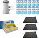WAYS - Entretien piscine - 3x Chauffe-eau piscine & Pompe de filtration 2271 L/h & 12 Filtres Type A & Brosse de nettoyage WAYS