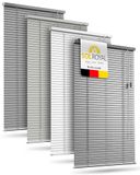 Sol Royal Aluminium Jaloezie Zonder Boren 100x130 cm incl. Klemsteunen – Aluminium Jaloezie Binnen voor Ramen 100 cm breed, 25 mm Lamellen – Privacy- & Zonwering – Glanzend Zilver – JA2
