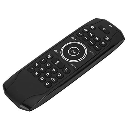 Sxhlseller Voice Air Remote Mouse - 2.4G Draadloos Toetsenbord Fly Mouse met Ingebouwde 6-assige Gyroscoopsensor, IR Learning-afstandsbediening Fly Air Mouse voor Pc-computer, Smart TV, Android TV Box, Plug-and-p