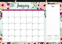 Peter Pauper 2027 Floral Desk Pad and Wall Calendar