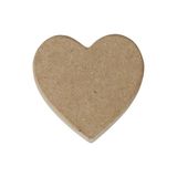 Décopatch AC845Cpack - Lot de 10 supports en papier mâché, Magnet cœur avec aimant