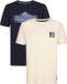 Petrol Industries Heren 2-Pack T-shirts met Logo Natchez - Multicolor - Maat 152