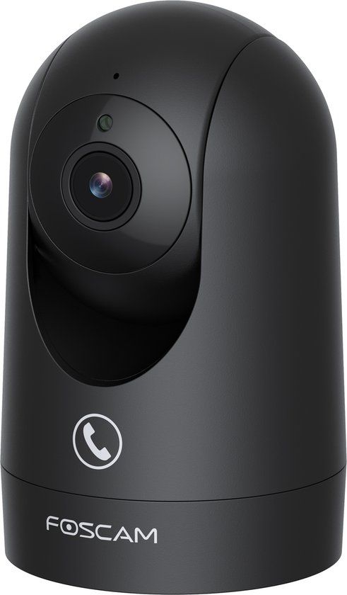 Foscam R8M Beveiligingscamera Binnen – 4K 8MP WiFi 6 IP Camera – 360° Auto Tracking – Millimeter Wave Radar – Persoons- en Huisdierdetectie – 2-weg Audio – One Touch Call – Zwart