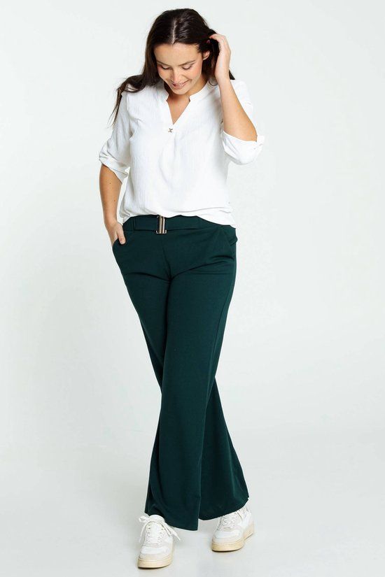 Cassis Palazzo broek dames smaragd FR48-EU46 - Herfst/Winter 2023