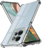 Techsuit Hoesje voor Motorola Moto G75 - Schokbestendige siliconen achterhoes - Transparant