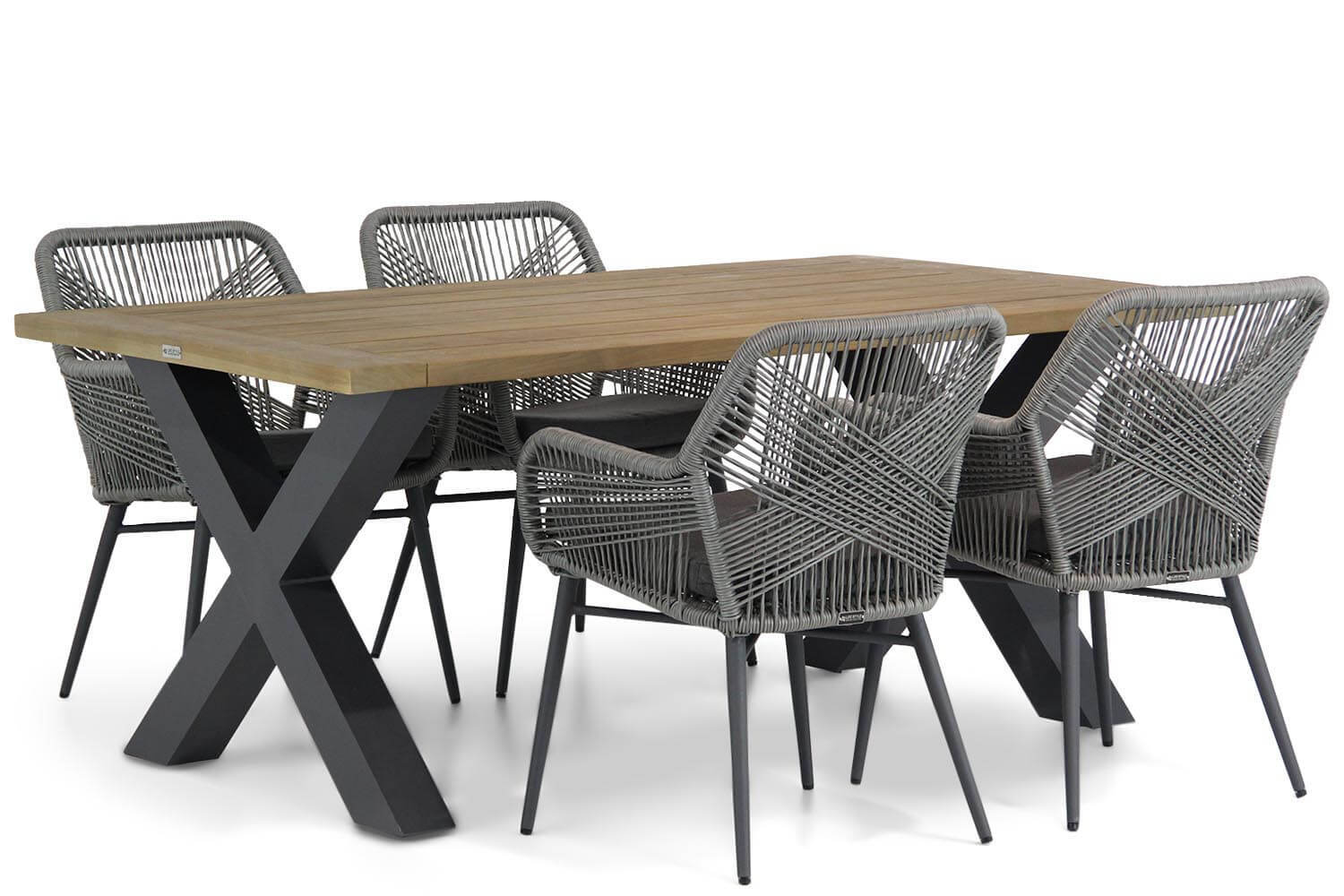 Lifestyle Garden Furniture Lifestyle Advance/Cardiff 180 cm dining tuinset 5-delig