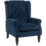 HOMCOM Fauteuil - Polyester - 74x86x102cm - Blauw
