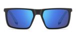 Polaroid Lunettes de soleil pour homme Noir Bleu 56mm Polarisé