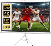 Homcom Projectiescherm - Kunststof - 235,8 x 8 x 136 cm - Wit