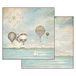 Stamperia SBB543 Dubbelzijdig papier zeelandschap heteluchtballonnen, meerkleurig, 31,5 x 30,5 cm