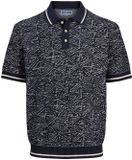 JACK&JONES JPRBLUZACK STRUCTURE KNIT POLO SS LN Heren Polo M Biologisch katoen Sky Captain
