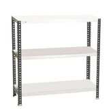 Simon Rack Metalen stelling 900x800x300 mm - Comfort | 3 niveaus, Metalen legbord, 100 kg buigbelasting, Corrosiewerende coating, Montage met schroeven, Antraciet/Wit