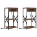 vidaXL Nachtkastje - Set van 2 - Bruin Eiken - 41 x 31 x 76 cm - Bewerkt Hout