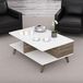 Homemania Salontafel, spaanplaat melamine, wit, notenhout, 90 x 60 x 38,6 cm