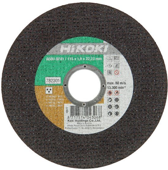 Hikoki Accessoires HiKOKI Doorslijpschijf voor RVS/metaal 115x1mm - 782301