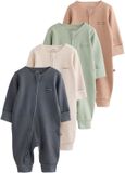 Next - Jongens - Set van 4 babypyjama's met tweewegritssluiting - Crème
