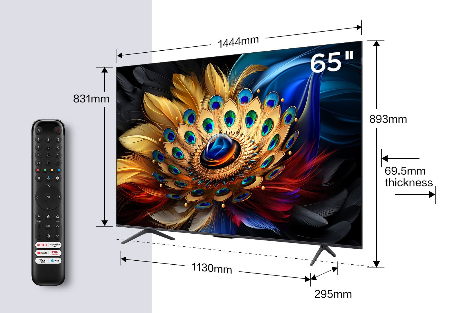 TCL C69 / QLED screen / 65 inch / 2024
