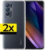 LUQ Hoesje voor OPPO Find X3 Neo - Siliconen - Transparant - 2 Stuks