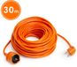 Delight rallonge - 30 m - Orange - Prise Schuko CEE 7/4 - Fiche CEE 7/7 - H05VV-F 3×1,5 mm² - 10/16 A - 250 V AC - IP20 - Gaine PVC - Convient pour Maison, Bureau & Jardin [20507OR]