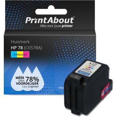PrintAbout Huismerk HP 78 (C6578A) Inktcartridge 3-kleuren | Compatibel