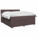 vidaXL Boxspringbed met matras, donkerbruin, 140 x 200 cm, gestoffeerd