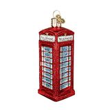 Old World Christmas Engels Phonebooth Glas Geblazen Ornament