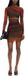 Desigual Striped Long Sleeve Round Neck Dress Wo - Orange Dresses