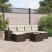 Maison Exclusive - Ensemble de meubles de jardin 7 pièces avec canapé et coussins, marron, en polyrotin