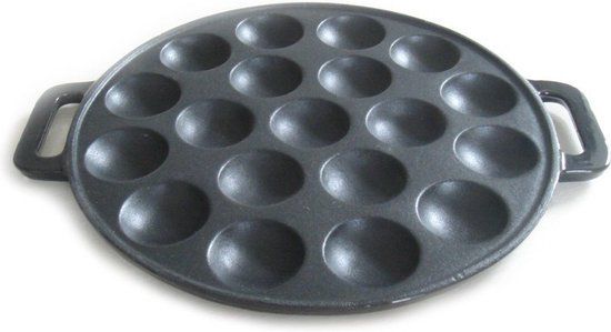 Inno Cuisinno Gietijzeren Poffertjesplaat - Ø 24 cm - Zwart