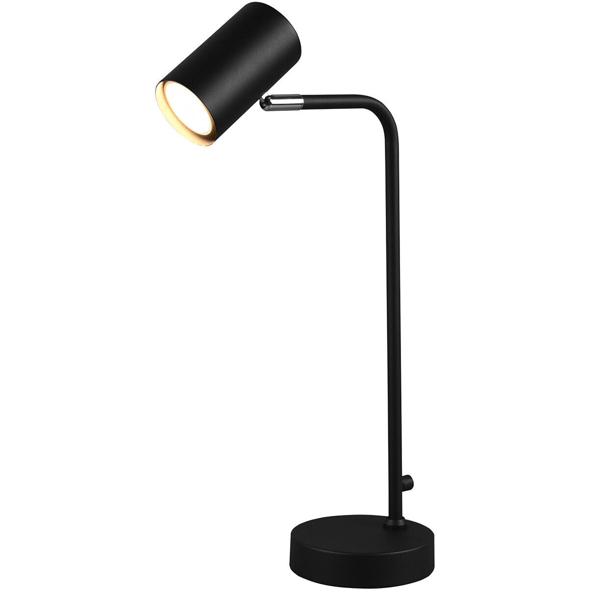 BES LED LED Tafellamp - Tafelverlichting - Trion Milona - GU10 Fitting - Rond - Mat Zwart - Aluminium