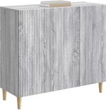 vidaXL Dressoir Grijs sonoma 89 x 34,5 x 80 cm Bewerkt hout