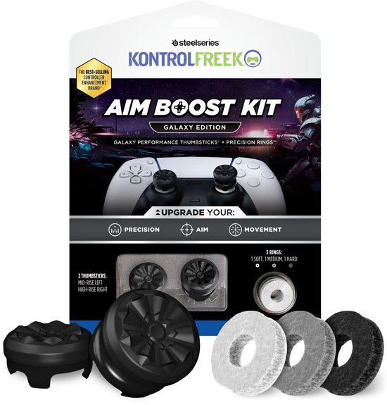 KontrolFreek Galaxy AimBoost Thumbsticks + Precision Rings - Zwart (PS5/PS4)