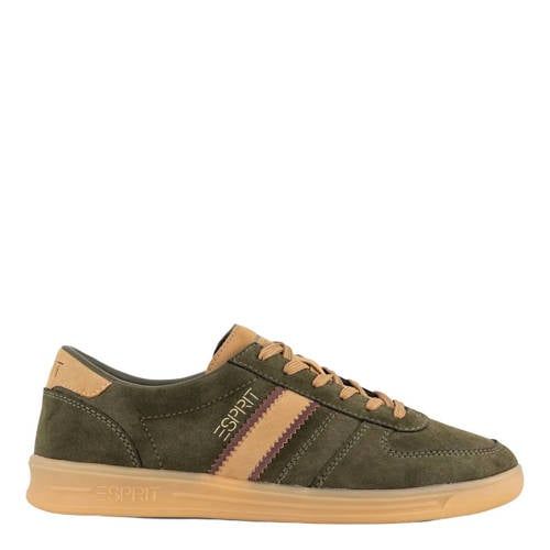 ESPRIT suèdelook sneakers - kaki