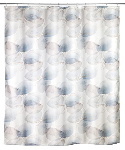 WENKO Antischimmel-douchegordijn Navan, antibacterieel textielgordijn voor douche en bad, wasbaar & waterafstotend, 180 x 200 cm